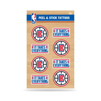 Wholesale NBA Los Angeles Clippers Peel & Stick Temporary Tattoos - Eye Black - Game Day Approved! By Rico Industries