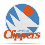 Wholesale NBA Los Angeles Clippers Retro Shape Cut Pennant - Home and Living Room Décor - Soft Felt EZ to Hang By Rico Industries