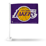 Wholesale NBA Los Angeles Lakers Double Sided Car Flag - 16" x 19" - Strong Pole that Hooks Onto Car/Truck/Automobile By Rico Industries