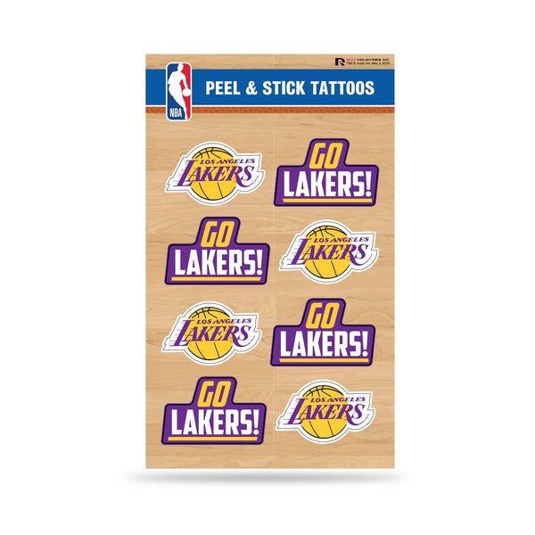 Wholesale NBA Los Angeles Lakers Peel & Stick Temporary Tattoos - Eye Black - Game Day Approved! By Rico Industries