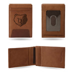 Wholesale NBA Memphis Grizzlies Genuine Leather Front Pocket Wallet - Slim Wallet By Rico Industries