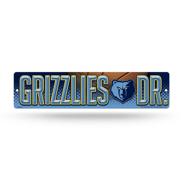 Wholesale NBA Memphis Grizzlies Plastic 4" x 16" Street Sign By Rico Industries