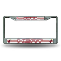 Wholesale NBA Miami Heat 12" x 6" Silver Bling Chrome Car/Truck/SUV Auto Accessory By Rico Industries