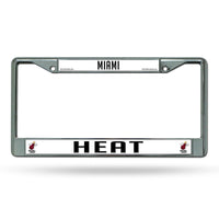 Wholesale NBA Miami Heat 12" x 6" Silver Chrome Car/Truck/SUV Auto Accessory By Rico Industries