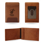 Wholesale NBA Miami Heat Genuine Leather Front Pocket Wallet - Slim Wallet By Rico Industries