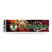 Wholesale NBA Milwaukee Bucks 3" x 12" Car/Truck/Jeep Bumper Sticker By Rico Industries