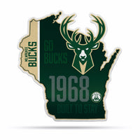 Wholesale NBA Milwaukee Bucks Classic State Shape Cut Pennant - Home and Living Room Décor - Soft Felt EZ to Hang By Rico Industries