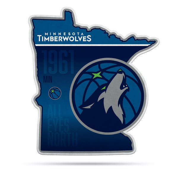 Wholesale NBA Minnesota Timberwolves Classic State Shape Cut Pennant - Home and Living Room Décor - Soft Felt EZ to Hang By Rico Industries