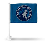 Wholesale NBA Minnesota Timberwolves Double Sided Car Flag - 16" x 19" - Strong Pole that Hooks Onto Car/Truck/Automobile By Rico Industries