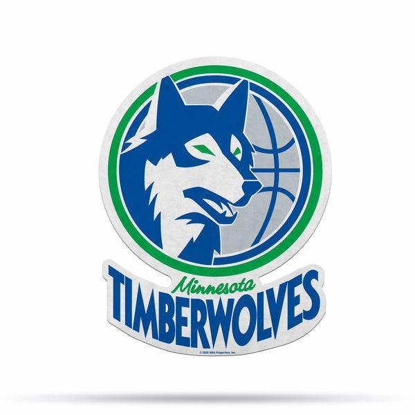 Wholesale NBA Minnesota Timberwolves Retro Shape Cut Pennant - Home and Living Room Décor - Soft Felt EZ to Hang By Rico Industries