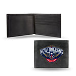 Wholesale NBA New Orleans Pelicans Embroidered Genuine Leather Billfold Wallet 3.25" x 4.25" - Slim By Rico Industries