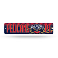 Wholesale NBA New Orleans Pelicans Plastic 4" x 16" Street Sign By Rico Industries