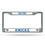 Wholesale NBA New York Knicks 12" x 6" Silver Chrome Car/Truck/SUV Auto Accessory By Rico Industries
