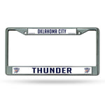 Wholesale NBA Oklahoma City Thunder 12" x 6" Silver Chrome Car/Truck/SUV Auto Accessory By Rico Industries