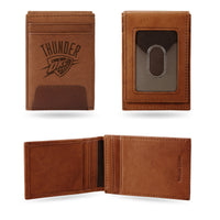 Wholesale NBA Oklahoma City Thunder Genuine Leather Front Pocket Wallet - Slim Wallet By Rico Industries