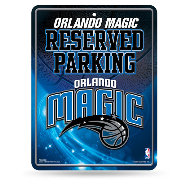 Wholesale NBA Orlando Magic 8.5" x 11" Metal Parking Sign - Great for Man Cave, Bed Room, Office, Home Décor By Rico Industries