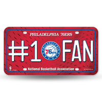 Wholesale NBA Philadelphia 76ers #1 Fan Metal Auto Tag 8.5" x 11" - Great For Truck/Car/SUV By Rico Industries