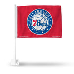 Wholesale NBA Philadelphia 76ers Double Sided Car Flag - 16" x 19" - Strong Pole that Hooks Onto Car/Truck/Automobile By Rico Industries