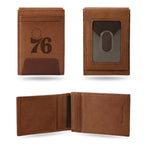 Wholesale NBA Philadelphia 76ers Genuine Leather Front Pocket Wallet - Slim Wallet By Rico Industries
