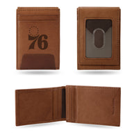 Wholesale NBA Philadelphia 76ers Genuine Leather Front Pocket Wallet - Slim Wallet By Rico Industries