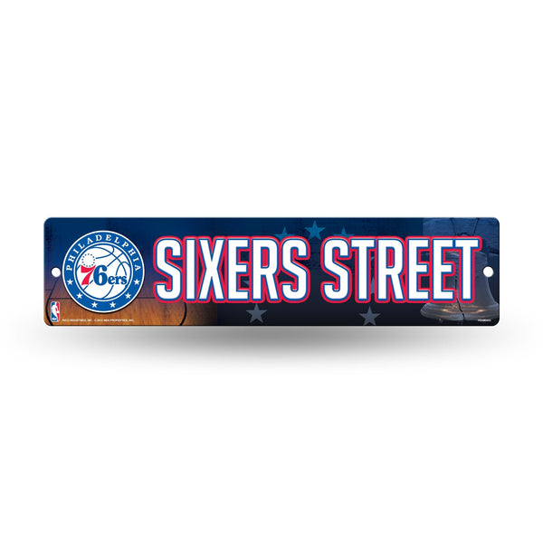 Wholesale NBA Philadelphia 76ers Plastic 4" x 16" Street Sign By Rico Industries