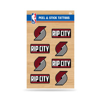 Wholesale NBA Portland Trail Blazers Peel & Stick Temporary Tattoos - Eye Black - Game Day Approved! By Rico Industries