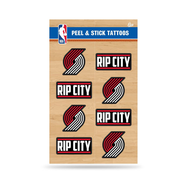 Wholesale NBA Portland Trail Blazers Peel & Stick Temporary Tattoos - Eye Black - Game Day Approved! By Rico Industries