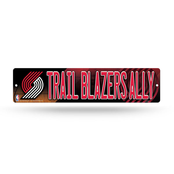 Wholesale NBA Portland Trail Blazers Plastic 4" x 16" Street Sign By Rico Industries