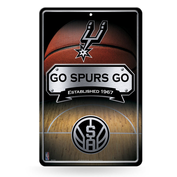 Wholesale NBA San Antonio Spurs 11" x 17" Large Metal Home Décor Sign By Rico Industries