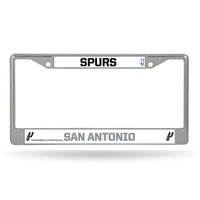 Wholesale NBA San Antonio Spurs 12" x 6" Silver Chrome Car/Truck/SUV Auto Accessory By Rico Industries