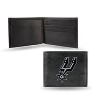 Wholesale NBA San Antonio Spurs Embroidered Genuine Leather Billfold Wallet 3.25" x 4.25" - Slim By Rico Industries