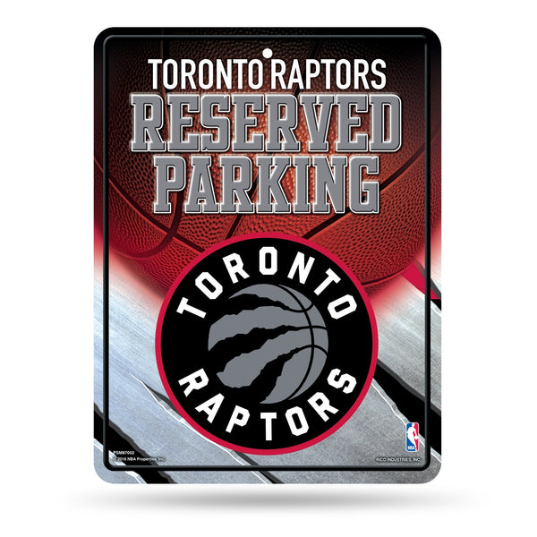 Wholesale NBA Toronto Raptors 8.5" x 11" Metal Parking Sign - Great for Man Cave, Bed Room, Office, Home Décor By Rico Industries