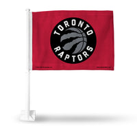 Wholesale NBA Toronto Raptors Double Sided Car Flag - 16" x 19" - Strong Pole that Hooks Onto Car/Truck/Automobile By Rico Industries