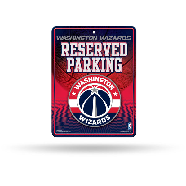 Wholesale NBA Washington Wizards 8.5" x 11" Metal Parking Sign - Great for Man Cave, Bed Room, Office, Home Décor By Rico Industries