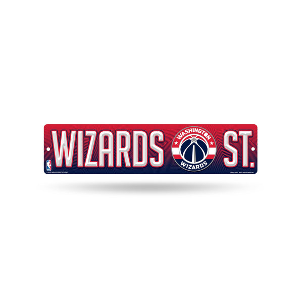 Wholesale NBA Washington Wizards Plastic 4" x 16" Street Sign By Rico Industries
