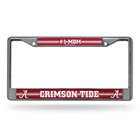 Wholesale NCAA Alabama Crimson Tide 12" x 6" Silver Bling Chrome Car/Truck/SUV Auto Accessory By Rico Industries