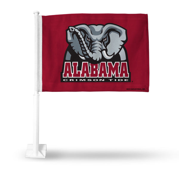 Wholesale NCAA Alabama Crimson Tide Double Sided Car Flag - 16" x 19" - Strong Pole that Hooks Onto Car/Truck/Automobile By Rico Industries