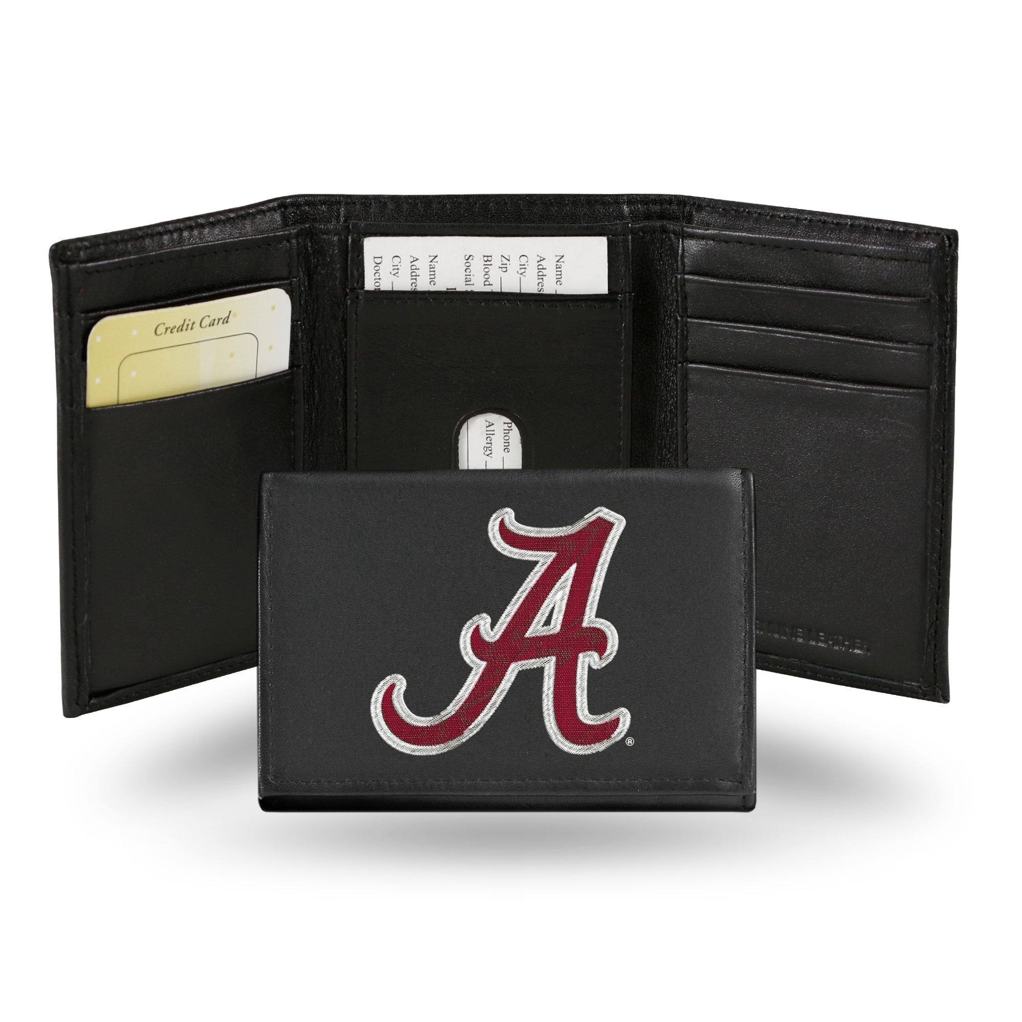  NCAA Alabama Crimson Tide Leather Tri-Fold Wallet