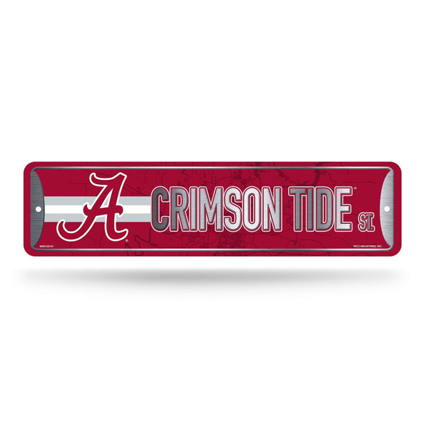 Wholesale NCAA Alabama Crimson Tide Metal Street Sign 4" x 15" Home Décor - Bedroom - Office - Man Cave By Rico Industries