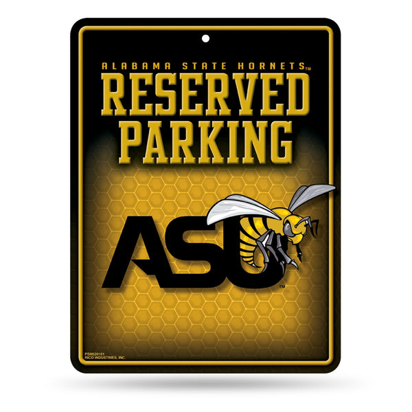 Wholesale NCAA Alabama State Hornets 8.5" x 11" Metal Parking Sign - Great for Man Cave, Bed Room, Office, Home Décor By Rico Industries