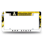 Wholesale NCAA Appalachian State Mountaineers 12" x 6" Chrome All Over Automotive License Plate Frame for Car/Truck/SUV By Rico Industries