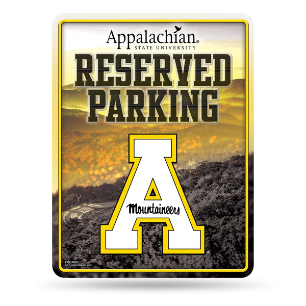 Wholesale NCAA Appalachian State Mountaineers 8.5" x 11" Metal Parking Sign - Great for Man Cave, Bed Room, Office, Home Décor By Rico Industries