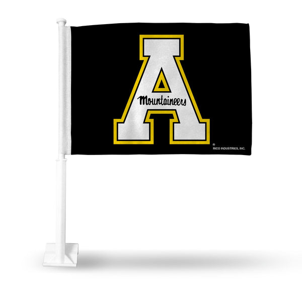 Wholesale NCAA Appalachian State Mountaineers Double Sided Car Flag - 16" x 19" - Strong Pole that Hooks Onto Car/Truck/Automobile By Rico Industries