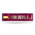 Wholesale NCAA Arizona State Sun Devils Metal Street Sign 4" x 15" Home Décor - Bedroom - Office - Man Cave By Rico Industries