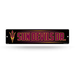 Wholesale NCAA Arizona State Sun Devils Plastic 4" x 16" Street Sign By Rico Industries