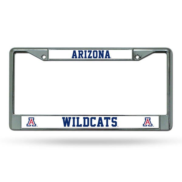 Wholesale NCAA Arizona Wildcats 12" x 6" Silver Chrome Car/Truck/SUV Auto Accessory By Rico Industries