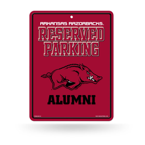 Wholesale NCAA Arkansas Razorbacks 8.5" x 11" Metal Alumni Parking Sign - Great for Man Cave, Bed Room, Office, Home Décor By Rico Industries