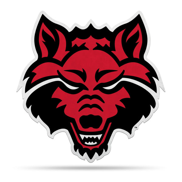 Wholesale NCAA Arkansas State Red Wolves Classic Mascot Shape Cut Pennant - Home and Living Room Décor - Soft Felt EZ to Hang By Rico Industries