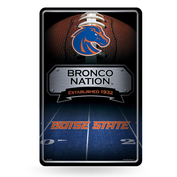 Wholesale NCAA Boise State Broncos 11" x 17" Large Metal Home Décor Sign By Rico Industries