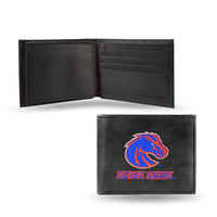 Wholesale NCAA Boise State Broncos Embroidered Genuine Leather Billfold Wallet 3.25" x 4.25" - Slim By Rico Industries